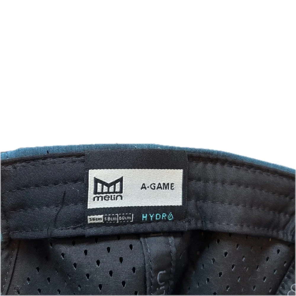 Melin A-Game Hydro Snapback Hat Slate Blue Heather Performance Baseball Cap 58cm